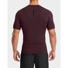 image:imageCompression Shirt Men Short Sleeve Dry Fit TShirt Athletic Workout Base Layer Moisture Wicking Undershirts for MenWine