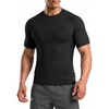 image:imageCompression Shirt Men Short Sleeve Dry Fit TShirt Athletic Workout Base Layer Moisture Wicking Undershirts for MenBlack
