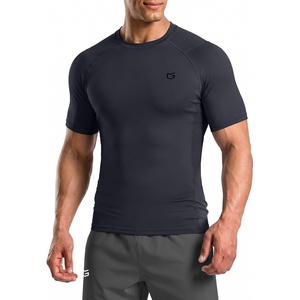 image:imageCompression Shirt Men Short Sleeve Dry Fit TShirt Athletic Workout Base Layer Moisture Wicking Undershirts for MenDark Grey