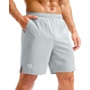 image:imageG Gradual Mens Athletic Running Shorts with Pockets Lightweight Quick Dry 5 7 9 Basketball Workout Gym Shorts for MenBright Grey