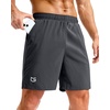 image:imageG Gradual Mens Athletic Running Shorts with Pockets Lightweight Quick Dry 5 7 9 Basketball Workout Gym Shorts for MenDark Grey