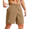 image:imageG Gradual Mens Athletic Running Shorts with Pockets Lightweight Quick Dry 5 7 9 Basketball Workout Gym Shorts for MenDark Khaki