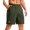 image:imageG Gradual Mens Athletic Running Shorts with Pockets Lightweight Quick Dry 5 7 9 Basketball Workout Gym Shorts for MenOlive
