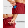 image:imageG Gradual Mens Athletic Running Shorts with Pockets Lightweight Quick Dry 5 7 9 Basketball Workout Gym Shorts for MenRed