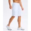 image:imageG Gradual Mens Athletic Running Shorts with Pockets Lightweight Quick Dry 5 7 9 Basketball Workout Gym Shorts for MenWhite