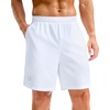 image:imageG Gradual Mens Athletic Running Shorts with Pockets Lightweight Quick Dry 5 7 9 Basketball Workout Gym Shorts for MenWhite