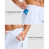 image:imageG Gradual Mens Athletic Running Shorts with Pockets Lightweight Quick Dry 5 7 9 Basketball Workout Gym Shorts for MenWhite