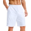 image:imageG Gradual Mens Athletic Running Shorts with Pockets Lightweight Quick Dry 5 7 9 Basketball Workout Gym Shorts for MenWhite