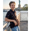 image:imageBoys Polo Shirt Short Sleeve Funny Print Golf Moisture Wicking Collared Casual Athletic Shirts for Youth Performance KidsBlack Pentagram