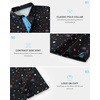 image:imageBoys Polo Shirt Short Sleeve Funny Print Golf Moisture Wicking Collared Casual Athletic Shirts for Youth Performance KidsBlack Pentagram