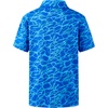 image:imageBoys Polo Shirt Short Sleeve Funny Print Golf Moisture Wicking Collared Casual Athletic Shirts for Youth Performance KidsBlue Sea Wave