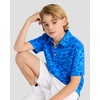 image:imageBoys Polo Shirt Short Sleeve Funny Print Golf Moisture Wicking Collared Casual Athletic Shirts for Youth Performance KidsBlue Sea Wave