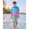 image:imageBoys Polo Shirt Short Sleeve Funny Print Golf Moisture Wicking Collared Casual Athletic Shirts for Youth Performance KidsGradient Coconut Tree