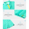 image:imageBoys Polo Shirt Short Sleeve Funny Print Golf Moisture Wicking Collared Casual Athletic Shirts for Youth Performance KidsGreen Dinosaur