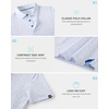 image:imageBoys Polo Shirt Short Sleeve Funny Print Golf Moisture Wicking Collared Casual Athletic Shirts for Youth Performance KidsGrey Sea Wave