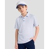 image:imageBoys Polo Shirt Short Sleeve Funny Print Golf Moisture Wicking Collared Casual Athletic Shirts for Youth Performance KidsGrey Sea Wave