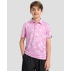 image:imageBoys Polo Shirt Short Sleeve Funny Print Golf Moisture Wicking Collared Casual Athletic Shirts for Youth Performance KidsPink Beach