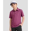 image:imageBoys Polo Shirt Short Sleeve Funny Print Golf Moisture Wicking Collared Casual Athletic Shirts for Youth Performance KidsPink Flowers