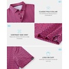 image:imageBoys Polo Shirt Short Sleeve Funny Print Golf Moisture Wicking Collared Casual Athletic Shirts for Youth Performance KidsPink Flowers