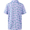image:imageBoys Polo Shirt Short Sleeve Funny Print Golf Moisture Wicking Collared Casual Athletic Shirts for Youth Performance KidsPurple Crocodile