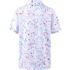 image:imageBoys Polo Shirt Short Sleeve Funny Print Golf Moisture Wicking Collared Casual Athletic Shirts for Youth Performance KidsWhite Colored Dots