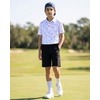 image:imageBoys Polo Shirt Short Sleeve Funny Print Golf Moisture Wicking Collared Casual Athletic Shirts for Youth Performance KidsWhite Colored Dots
