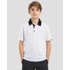 image:imageBoys Polo Shirt Short Sleeve Funny Print Golf Moisture Wicking Collared Casual Athletic Shirts for Youth Performance KidsWhite Golf Clubs