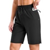 image:imageG Gradual 7 9 11 Womens Hiking Shorts 4 Pockets Lightweight Quick Dry Cargo Shorts Water Resistant Golf Summer WalkingBlack