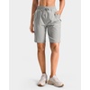 image:imageG Gradual 7 9 11 Womens Hiking Shorts 4 Pockets Lightweight Quick Dry Cargo Shorts Water Resistant Golf Summer WalkingBright Grey