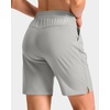 image:imageG Gradual 7 9 11 Womens Hiking Shorts 4 Pockets Lightweight Quick Dry Cargo Shorts Water Resistant Golf Summer WalkingBright Grey