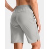 image:imageG Gradual 7 9 11 Womens Hiking Shorts 4 Pockets Lightweight Quick Dry Cargo Shorts Water Resistant Golf Summer WalkingBright Grey