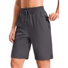 image:imageG Gradual 7 9 11 Womens Hiking Shorts 4 Pockets Lightweight Quick Dry Cargo Shorts Water Resistant Golf Summer WalkingDark Grey