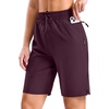 image:imageG Gradual 7 9 11 Womens Hiking Shorts 4 Pockets Lightweight Quick Dry Cargo Shorts Water Resistant Golf Summer WalkingDark Wine