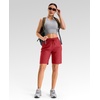 image:imageG Gradual 7 9 11 Womens Hiking Shorts 4 Pockets Lightweight Quick Dry Cargo Shorts Water Resistant Golf Summer WalkingDeep Red