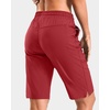 image:imageG Gradual 7 9 11 Womens Hiking Shorts 4 Pockets Lightweight Quick Dry Cargo Shorts Water Resistant Golf Summer WalkingDeep Red