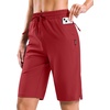 image:imageG Gradual 7 9 11 Womens Hiking Shorts 4 Pockets Lightweight Quick Dry Cargo Shorts Water Resistant Golf Summer WalkingDeep Red