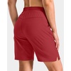 image:imageG Gradual 7 9 11 Womens Hiking Shorts 4 Pockets Lightweight Quick Dry Cargo Shorts Water Resistant Golf Summer WalkingDeep Red