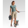 image:imageG Gradual 7 9 11 Womens Hiking Shorts 4 Pockets Lightweight Quick Dry Cargo Shorts Water Resistant Golf Summer WalkingLight Khaki Green
