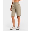 image:imageG Gradual 7 9 11 Womens Hiking Shorts 4 Pockets Lightweight Quick Dry Cargo Shorts Water Resistant Golf Summer WalkingLight Khaki Green