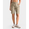 image:imageG Gradual 7 9 11 Womens Hiking Shorts 4 Pockets Lightweight Quick Dry Cargo Shorts Water Resistant Golf Summer WalkingLight Khaki Green