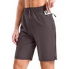 image:imageG Gradual 7 9 11 Womens Hiking Shorts 4 Pockets Lightweight Quick Dry Cargo Shorts Water Resistant Golf Summer WalkingTea Dusty Purple