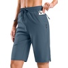 image:imageG Gradual 7 9 11 Womens Hiking Shorts 4 Pockets Lightweight Quick Dry Cargo Shorts Water Resistant Golf Summer WalkingTibetan Blue Grey