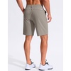 image:imageG Gradual Mens Golf Shorts with 3 Pockets 9 Lightweight Stretch Quick Dry Casual Dress Work Shorts for MenCarbon Dust