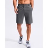 image:imageG Gradual Mens Golf Shorts with 3 Pockets 9 Lightweight Stretch Quick Dry Casual Dress Work Shorts for MenDark Grey