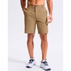 image:imageG Gradual Mens Golf Shorts with 3 Pockets 9 Lightweight Stretch Quick Dry Casual Dress Work Shorts for MenDusty Khaki