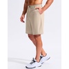 image:imageG Gradual Mens Golf Shorts with 3 Pockets 9 Lightweight Stretch Quick Dry Casual Dress Work Shorts for MenLight Khaki