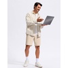 image:imageG Gradual Mens Golf Shorts with 3 Pockets 9 Lightweight Stretch Quick Dry Casual Dress Work Shorts for MenLight Khaki