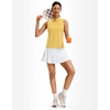 image:imageG Gradual Womens Golf Shirt Racerback Tank Zip Up Athletic Sleeveless Top Tennis Pickleball Cooling Polo Shirts Lightweight Heather Yellow Small