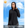image:imageG Gradual Womens Sun Protection Jackets Lightweight Zip Up Hoodies 4 Pockets UPF 50 Sun Shirt Hiking Beach Athletic WorkoutBlack