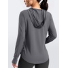 image:imageG Gradual Womens Sun Protection Jackets Lightweight Zip Up Hoodies 4 Pockets UPF 50 Sun Shirt Hiking Beach Athletic WorkoutDark Grey